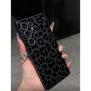 FUNDA ESTAMPADO LEOPARDO NEGRO
